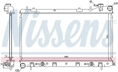 67715 Радиатор охлаждения NISSENS подбор по vin на Brocar