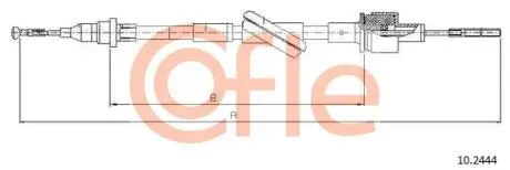 92102444 Трос зчеплення FORD TRANSIT DS 2.5 8/94- COFLE підбір по vin на Brocar