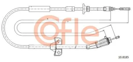 92108185 Трос стояночного тормоза задн VOLVO S80 all (кроме Bi-Fuel) 98-04 COFLE подбор по vin на Brocar