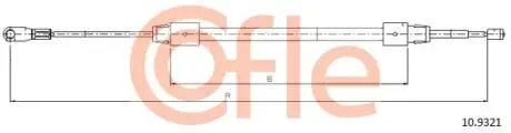 92109321 Трос, стояночная тормозная система COFLE підбір по vin на Brocar