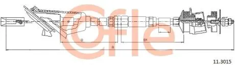 92113015 Трос зчеплення PEUGEOT:106 1474/707/530 mm COFLE підбір по vin на Brocar
