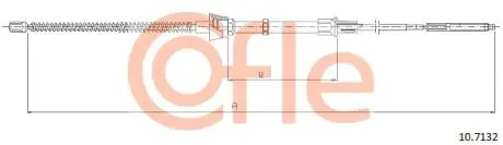 92107132 Трос стояночного тормоза задн VW POLO all (кроме с ABS) ch.6NWW130000-6WY220000 ch.6NWW130001-6WY220001 9/96- COFLE підбір по vin на Brocar
