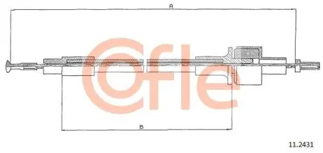 92112431 Трос зчеплення FORD SIERRA 1.8-2.0 87- COFLE підбір по vin на Brocar