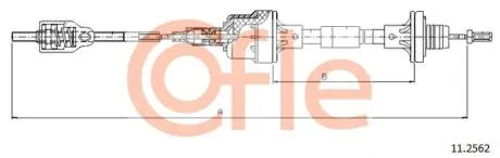 92112562 Трос зчеплення OPEL ASTRA all 1.4 16v - ASTRA all 1.6-1.8-2.0 16v (ch.600000-) 9/94- COFLE підбір по vin на Brocar