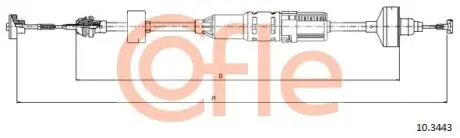 92103443 Трос зчеплення автомат. регулювання VW GOLF 1025/745 mm COFLE підбір по vin на Brocar