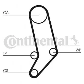 CT939K5 Комплект ГРМ VW T4 2.5 90-03 (26.4x122z) CONTITECH підбір по vin на Brocar
