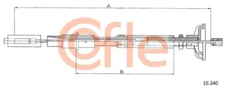 9210340 Трос сцепления VW GOLF (II) DS-GTD-JETTA DS 9/84-86 COFLE підбір по vin на Brocar