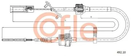 9249210 Трос зчеплення FIAT MULTIPLA all 98- COFLE підбір по vin на Brocar