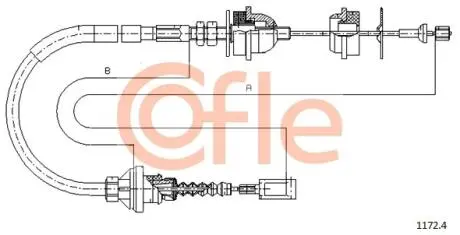 9211724 Трос сцепления FIAT: DUCATO/ PEUGEOT: BOXER / CITROEN: JUMPER BV MG5T 2,0-DS-TDS-3,5T 1994-02 1090/555mm COFLE підбір по vin на Brocar