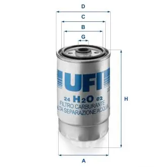 24H2O02 Топливный фильтр UFI підбір по vin на Brocar