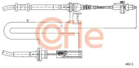 924623 Трос зчеплення FIAT BRAVA-BRAVO 1.6-1.8-DS1.9 7/95-98 COFLE підбір по vin на Brocar