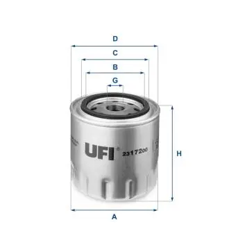 2317200 Масляний фільтр UFI підбір по vin на Brocar
