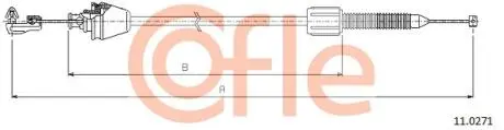 92110271 Трос газу RENAULT: KANGOO 1,2 97- 693/436 mm COFLE підбір по vin на Brocar