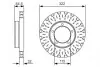 Диск тормозной (передний) Toyota Land Cruiser 4.2D 98-07 (322x32) 0 986 479 A64