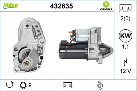 432635 Стартер VALEO підбір по vin на Brocar