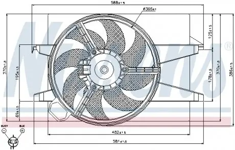 85032 Вентилятор, охолодження двигуна 85032 NISSENS NISSENS підбір по vin на Brocar