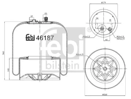 46187 Подушка амортизуюча FEBI BILSTEIN підбір по vin на Brocar