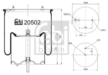 20502 Подушка амортизуюча FEBI BILSTEIN підбір по vin на Brocar