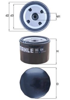 OC64 Масляный фильтр MAHLE / KNECHT подбор по vin на Brocar