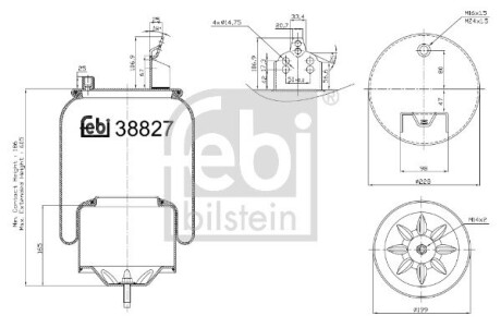 38827 Подушка амортизуюча FEBI BILSTEIN підбір по vin на Brocar