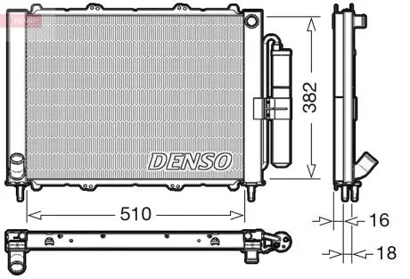 DRM23103 Радіатор, охолодження двигуна DENSO підбір по vin на Brocar
