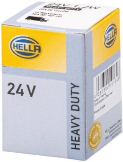 8GA007997191 Автолампа Behr Hella 8GA007997191 Heavy Duty BAX EBS-R4 1,2 W прозрачная HELLA подбор по vin на Brocar