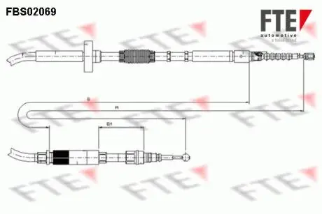 FBS02069 Трос ручного гальма FTE підбір по vin на Brocar