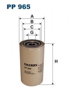 PP965 Топливный фильтр FILTRON підбір по vin на Brocar
