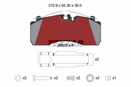 2932001 Гальмівні колодки (набір) TEXTAR підбір по vin на Brocar