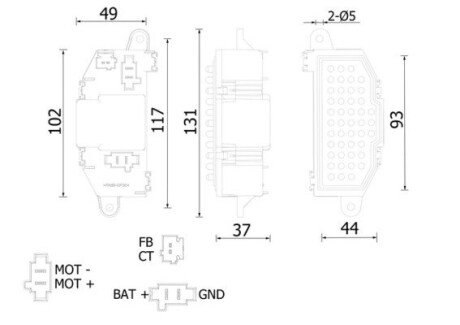 ABR118000S STEROWNIK DMUCHAWY CITROËN C4 GRANDPICASSO I MAHLE / KNECHT підбір по vin на Brocar