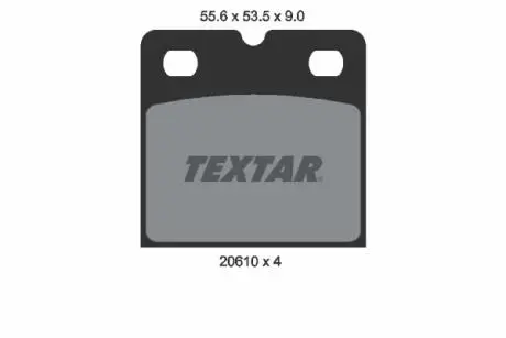 2061005 Колодки гальмівні (задні) Tesla Model S/X 13- (Brembo) TEXTAR підбір по vin на Brocar