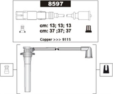 941318111303 Комплект проводов зажигания 941318111303 MAGNETI MARELLI MAGNETI MARELLI подбор по vin на Brocar