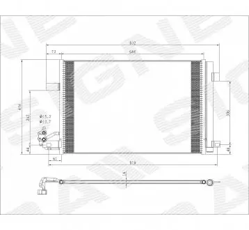 RC940345 Радіатор кондиціонера SIGNEDA підбір по vin на Brocar