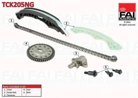 TCK205NG К-кт цепи ГРМ Mitsubishi ASX (GA_W_) 1.6 Mivec/PSA C4 Aircross/4008 1.6/Smart Fortwo Cabrio (451) 1.0/1.0 Turbo/1.0 Brabus/1.0 Brabus Turbo (451.432) FAI AUTOPARTS подбор по vin на Brocar
