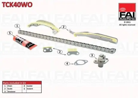 TCK40WO Комплект цепи ГРМ Pajero 3.2 Di/D 00-06 FAI AUTOPARTS подбор по vin на Brocar