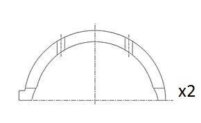 BT3000STD Півкільця упорні (2шт) STD Nissan Almera/X-trail 2.2dCi 03- FAI AUTOPARTS підбір по vin на Brocar