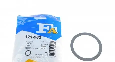 121962 Прокладка труби вихлопної Opel Astra G/Zafira A 2.0/2.2 DTI 98-05 (62.5x76x1.5) (кільце) FA1 підбір по vin на Brocar