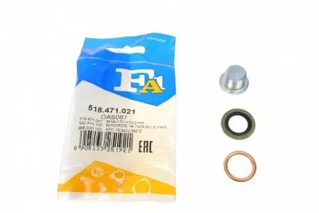 518471021 Болт зливу оливи + шайба Citroen/Dacia/Nissan/Opel/Peugeot/Renault/Volvo (M16x1.5) FA1 підбір по vin на Brocar