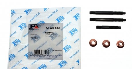 KT228512 Комплект прокладок турбины Renault Megane III/Scenic III 1.9 dCi 08- FA1 подбор по vin на Brocar