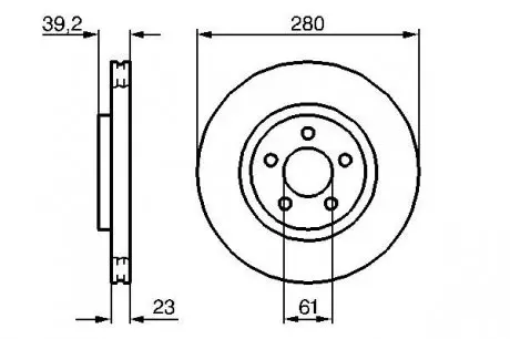 0986479029 Диск гальмівний BOSCH підбір по vin на Brocar