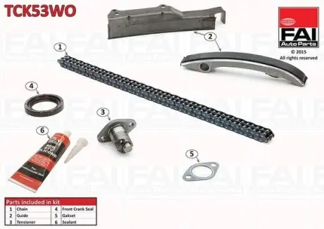 TCK53WO Комплект цілі приводу распредвала FAI AUTOPARTS підбір по vin на Brocar