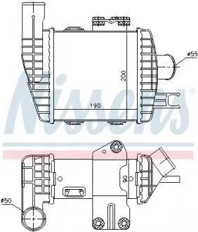 96661 Радіатор наддуву NISSENS підбір по vin на Brocar