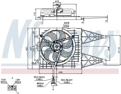 85249 Вентилятор (комплект) NISSENS подбор по vin на Brocar