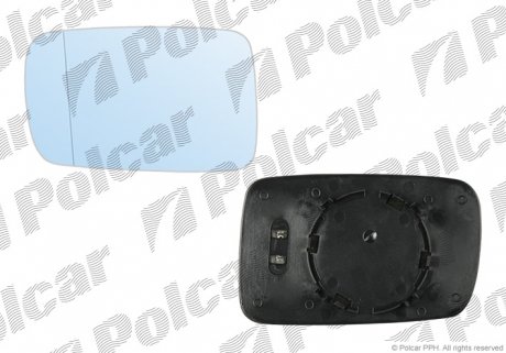 2008557M Стекло правого наружного зеркала BMW3 E46,COU/CAB,99- POLCAR подбор по vin на Brocar