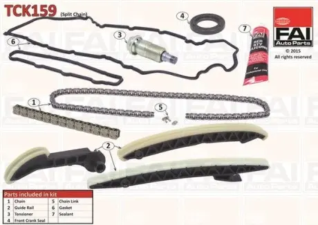 TCK159 Комплект цілі приводу распредвала FAI AUTOPARTS підбір по vin на Brocar