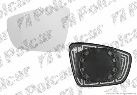 9533552M Вставка зовнішнього дзеркала права POLCAR підбір по vin на Brocar