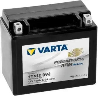 510909017 AKUMULATOR 10AH/170A 12V L+ /VARTA MOTOCYKLE AGM VARTA подбор по vin на Brocar