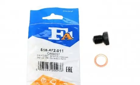 518472011 Болт слива масла + шайба VW Caddy/T4 -03 (M14x1.5) FA1 подбор по vin на Brocar