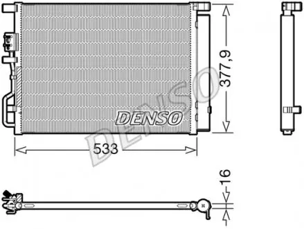 DCN41018 Радіатор кондиціонера DENSO підбір по vin на Brocar