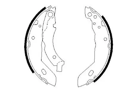 0986487084 Щеки тормозные задн. PEUGEOT 1,0-1,9 RENAULT 1,1-1,9 BOSCH подбор по vin на Brocar